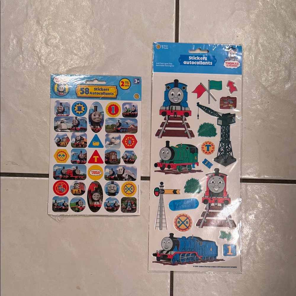 Vtg Thomas & Friends Colorful Train Sticker Sheets